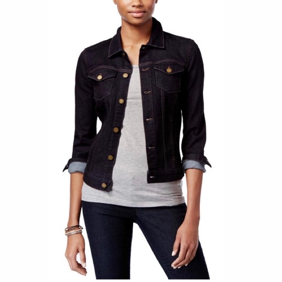 Calvin Klein Denim Dark Wash Jacket Size M - Picture 6 of 6